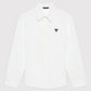 USTABLE LS SHIRT_ - ORGANIC STR. POPELINE 130GSM L81H14WE5W0 TWHT - LUX54