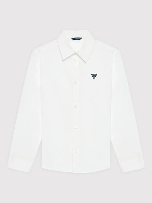 USTABLE LS SHIRT_ - ORGANIC STR. POPELINE 130GSM L81H14WE5W0 TWHT - LUX54