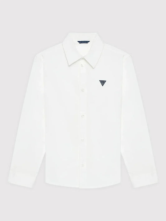 USTABLE LS SHIRT_ - ORGANIC STR. POPELINE 130GSM L81H14WE5W0 TWHT - LUX54