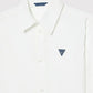 USTABLE LS SHIRT_ - ORGANIC STR. POPELINE 130GSM L81H14WE5W0 TWHT - LUX54