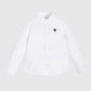 USTABLE LS SHIRT_ - ORGANIC STR. POPELINE 130GSM N81H07WE5W0 TWHT - LUX54